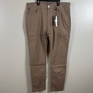 French Connection Cremini Brown Slim Straight-Leg Pants with Tag
